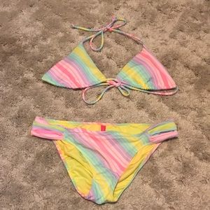 Victoria’s Secret stripe bikini medium